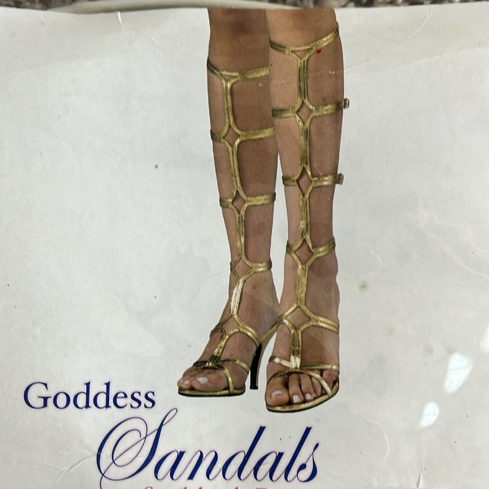 Goddess Heels Sandals Gladiator Gold 7 7.5 8 party roleplay cosplay Halloween